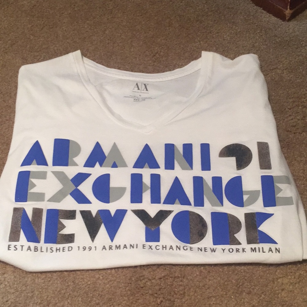 A/X Armani Exchange Logo Tee Shirt Sz L